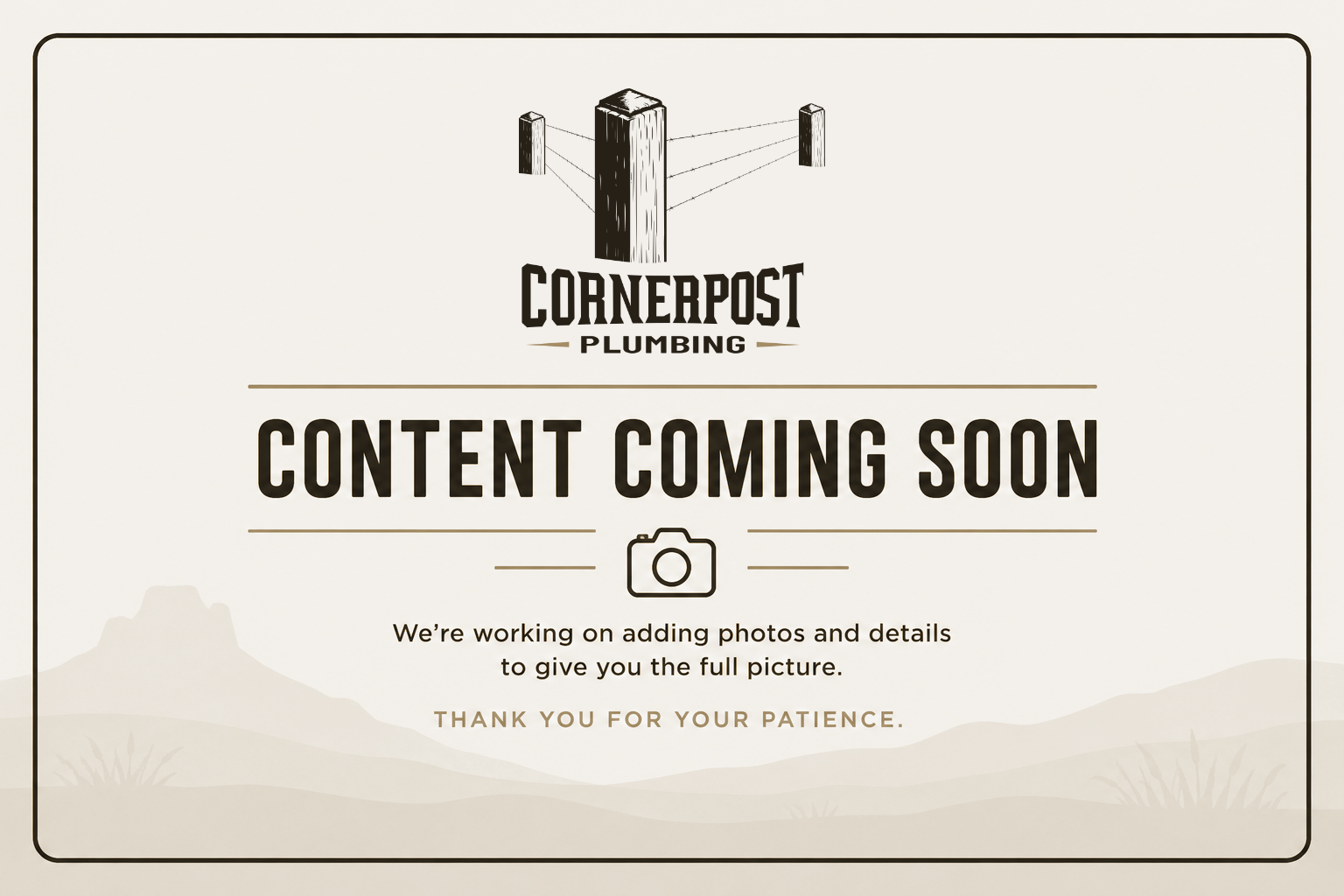 Owner of Cornerpost Plumbing working in the field